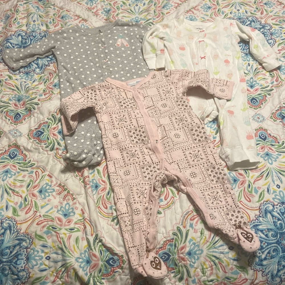 Set of girls 6 month pajamas